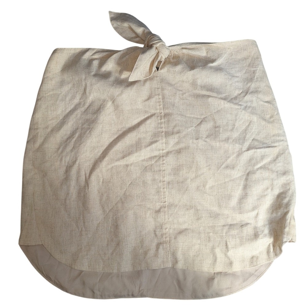 Sunday in Brooklyn Linen Blend Tie Waist Mini Skirt XL‎